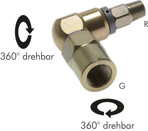 Voorbeeldig Afbeelding: L-draaischroefverbinding (2 assen), staal verzinkt