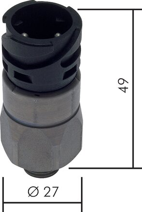 Voorbeeldig Afbeelding: Drukschakelaar, bajonetkoppeling (IP 67), sluiter / opener