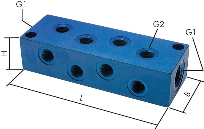 Voorbeeldig Afbeelding: Verdelerlijst 8-voudig, aluminium