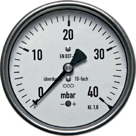 Voorbeeldig Afbeelding: Manometer horizontaal