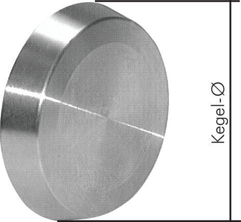 Voorbeeldig Afbeelding: Blinde kegel voor voor tapbuis (melkschroefdraad), 1.4404, DIN 11851