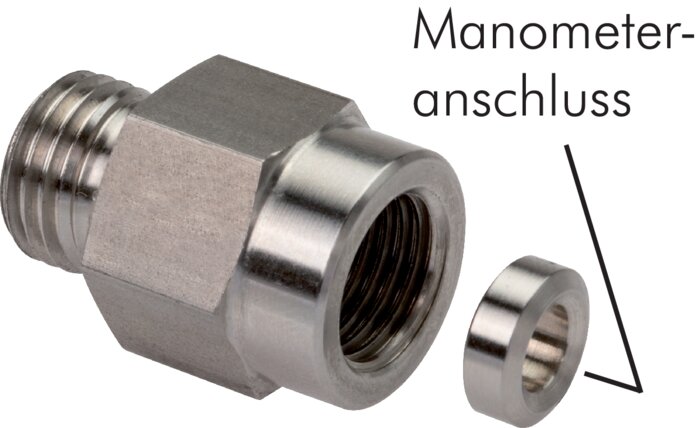 Voorbeeldig Afbeelding: Manometerschroefverbinding (aansluitingsschroeven) zonder moer en snijdring