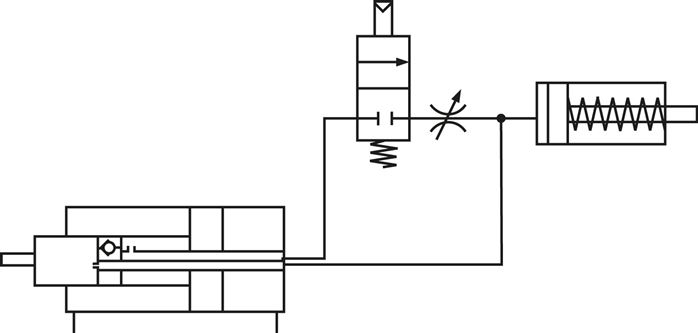 Schakelsymbool: STOP-ventiel